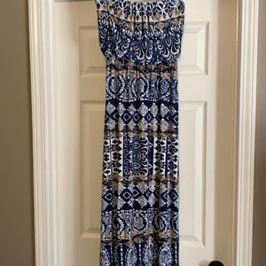 Strapless maxi dress